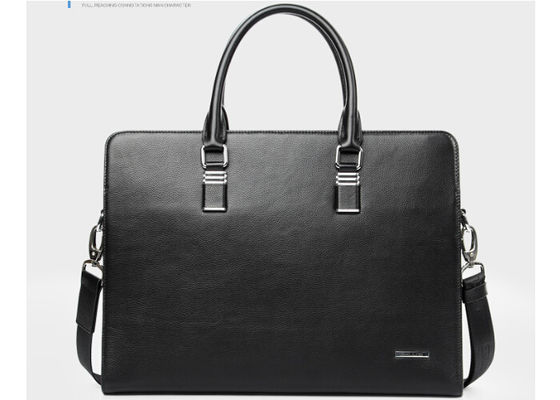 Custom Eco - friendly ipad mens leather briefcases & business bags black or dark blue