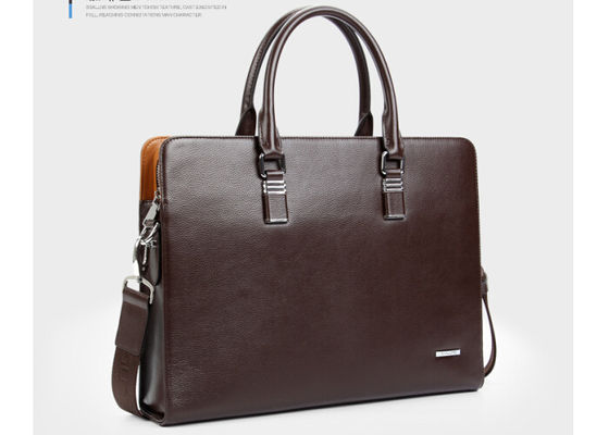 Custom Eco - friendly ipad mens leather briefcases & business bags black or dark blue